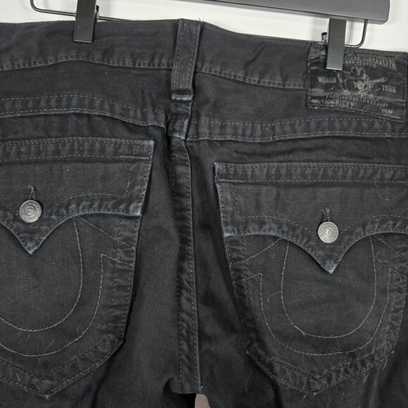 True Religion Men's Black Denim Jeans, Size 36 - Picture 1 of 11